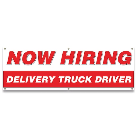 Signmission Now Hiring Delivery Truck Drivers Banner Apply Inside Accepting Application Single Sided B-72-30230